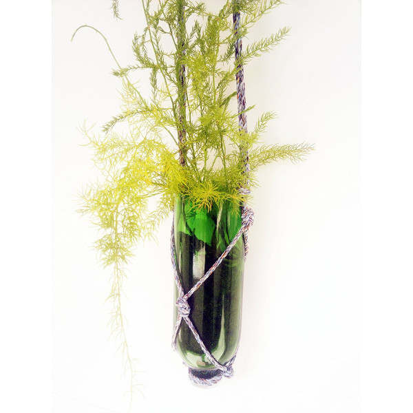 Environment-friendly Hanging Glass Planter (Transparent Green)