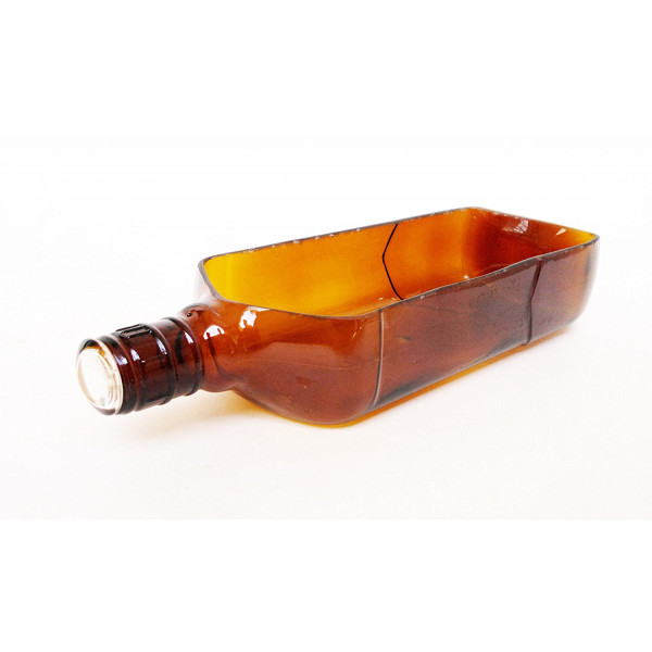 Salad Serving Tray cum Glass Planter (Brown)