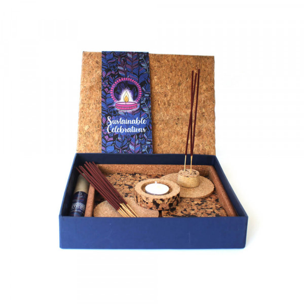 CORK CANDLE & INCENSE TRAY
