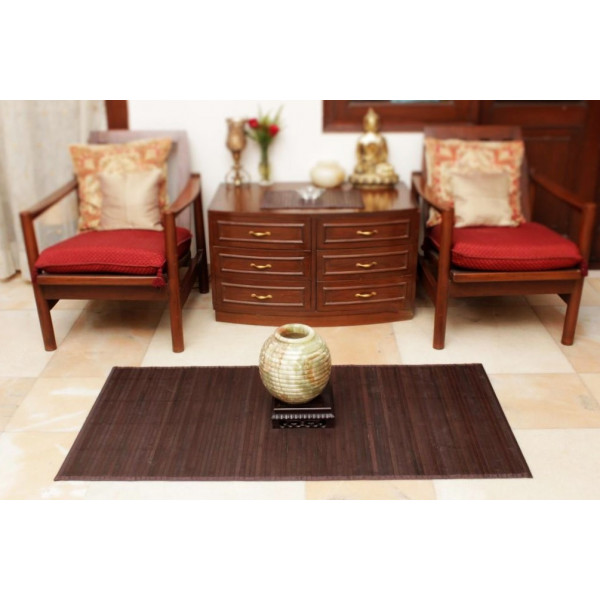 Bamboo Carpet - Chocolate Brown (4 X 6 ft)