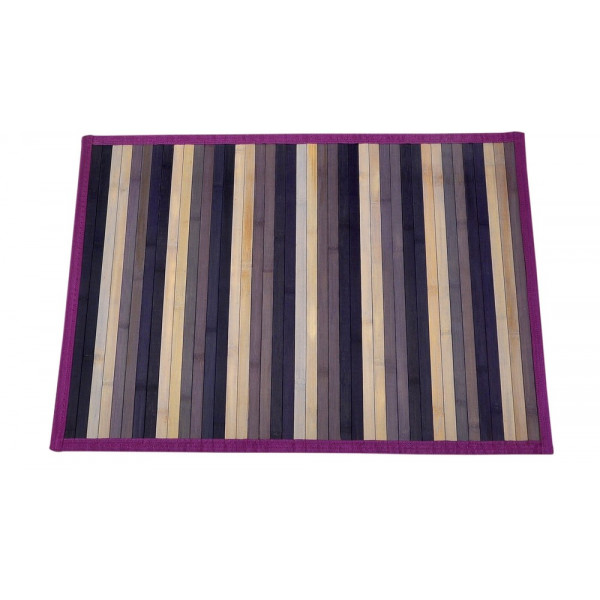 Bamboo Asan/Prayer Mat - Mauve Stripes (1.6 x 2.2 ft)