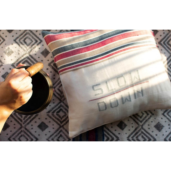 Slow Down-Cushion Cover-16 x 16 inch