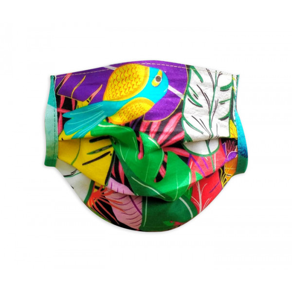 Organic Reversible Pleated Face Mask - Single