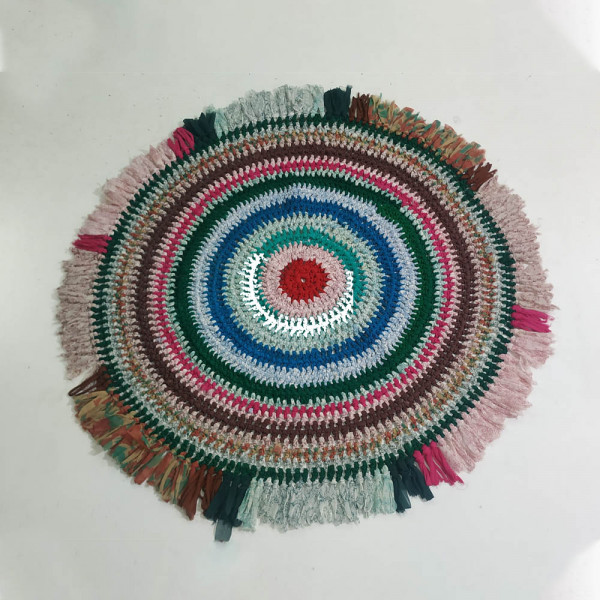 Bunko junko multicolor floor rug - round