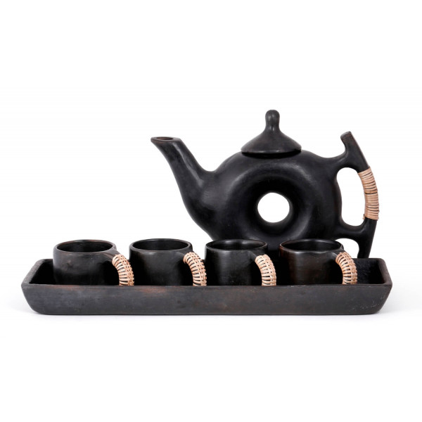 Royal Wheel Manipur Pottery Tea Set