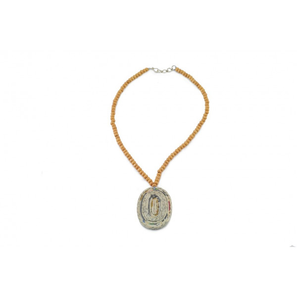 Stylish Necklace - Oval Rolled Bead (Small)