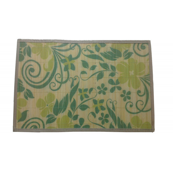 Bamboo Placemats Green leaf Digital Print (30 x 45 cms) 