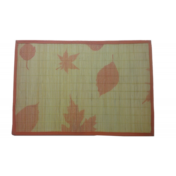 Bamboo Placemats -  Orange Maple Leaf Digital Print  (30 x 45 cms) 