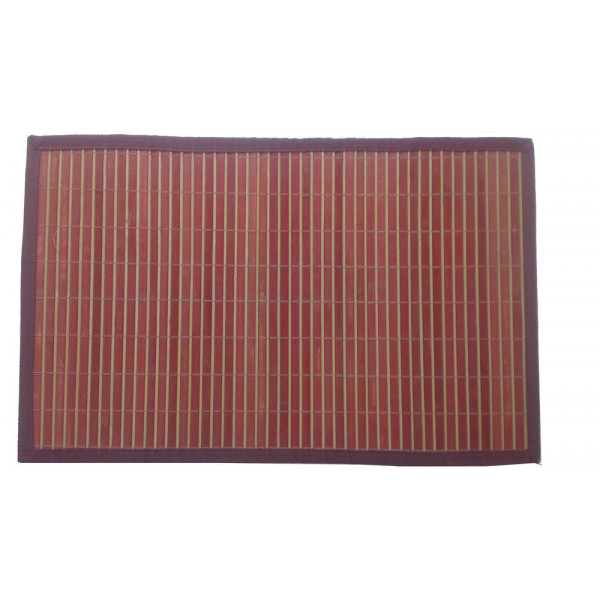 Bamboo Placemats - Red & Cream (30 X 45 cms)