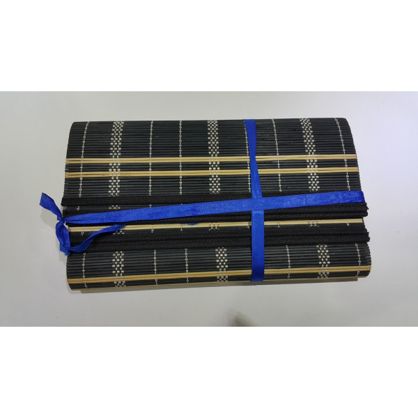 Bamboo Placemats - Black & White Check ( 30 X 45 cms)