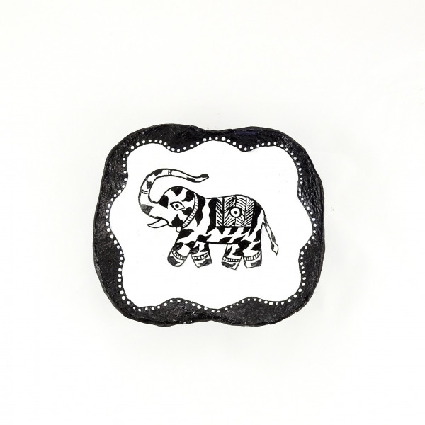 Papier Mache  Medium Bowl - Zebra