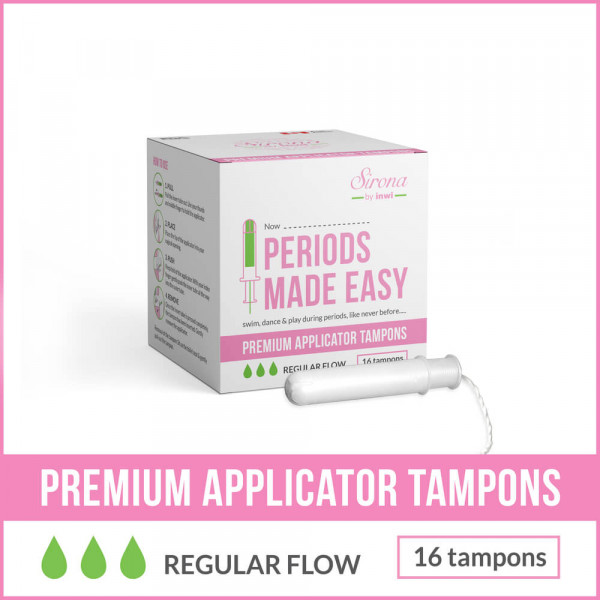 Premium Applicator Tampons by Sirona Normal Flow (16 Pcs) 