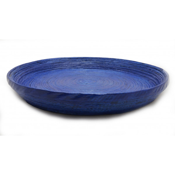 Eco-friendly Rolled Round Plate 24 - Small (Dark Blue)