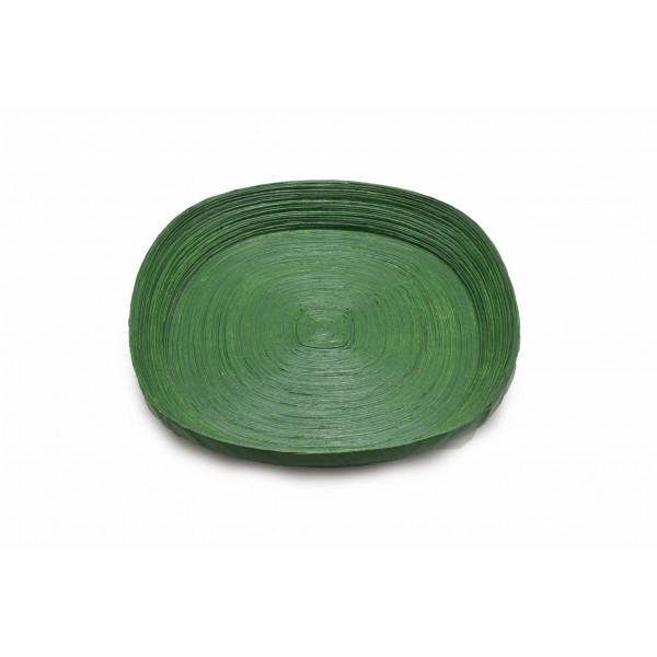 Innovative Rolled Square Bowl 19 (Green)