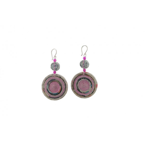 Beautiful Round Earrings (Purple)