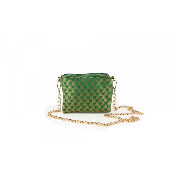 StreeStyle Brocade Square Slings with Chain -Green