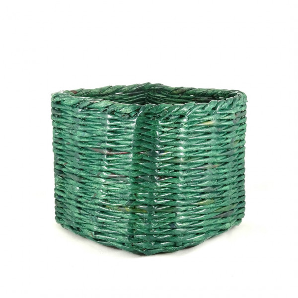 Unique Square Basket - Large (Green)