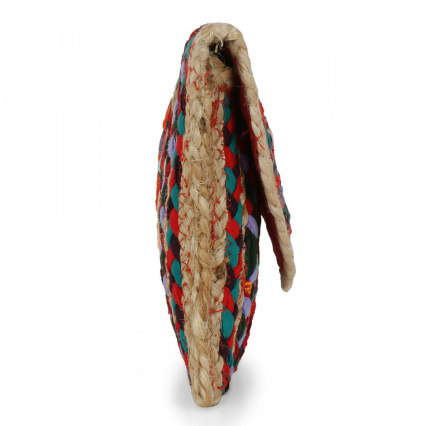 Multicolored handcrafted jute hand  bag