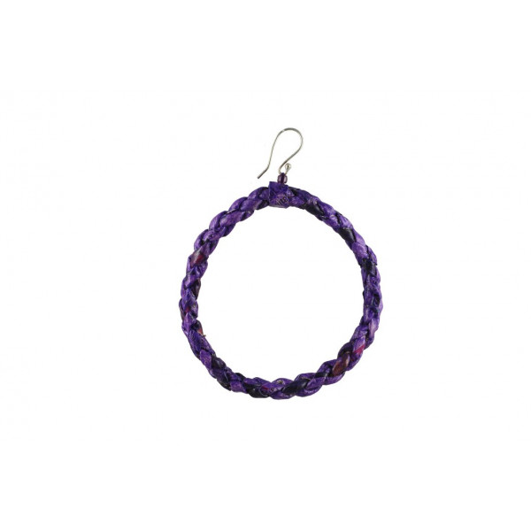Handmade Weaved Earrings - Large (Purple)