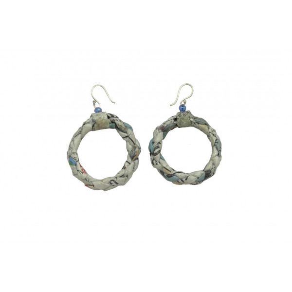 Handcrafted Weaved Earrings - Small (Natural)