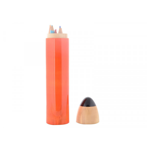 Wooden Pencil Box - Sketch Case Slim (Orange)
