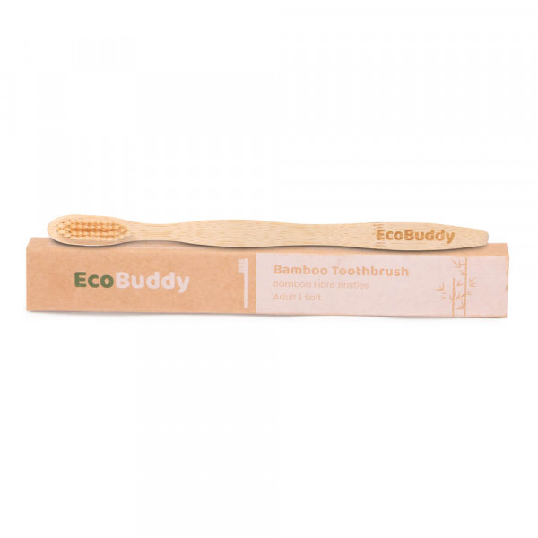 Adult Bamboo Toothbrush, Extra Soft Bamboo Fibre Bristles (Pack of 4)