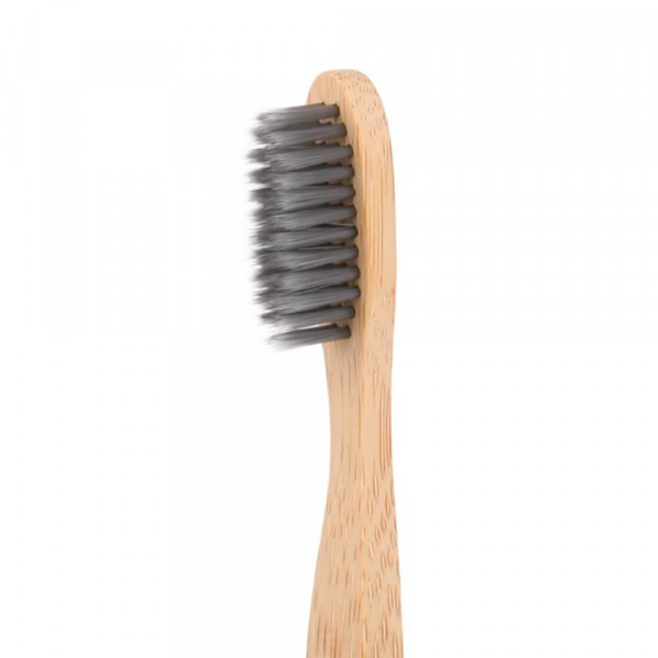 Adult Bamboo Toothbrush, Extra Soft Charcoal Infused Bristles (Pack of 4)