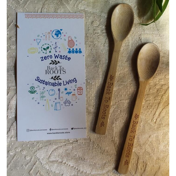 Bamboo Spoon | Eco Friendly, Natural & Handmade | Set of 2