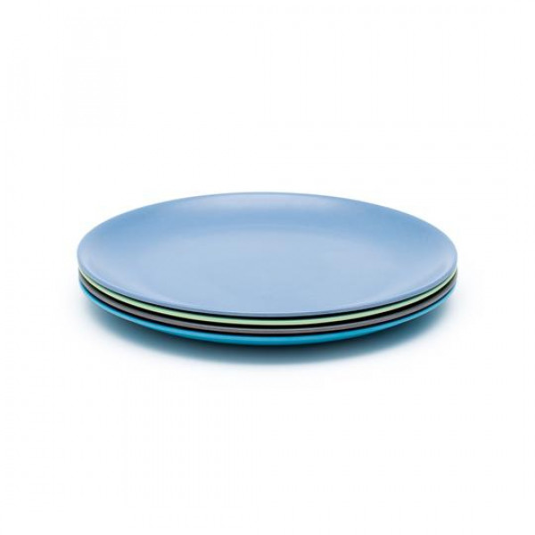 Bamboo plates for Adults - Set of 4 - Eco-friendly & Non-toxic - Coastal