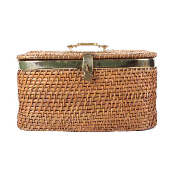 Traditional Cane Jewellery cum Stationary Box (Rectangle 16" x 12")