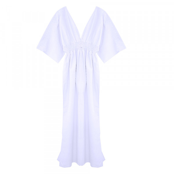 Butterfly Dress Bamboo Silk-Off white