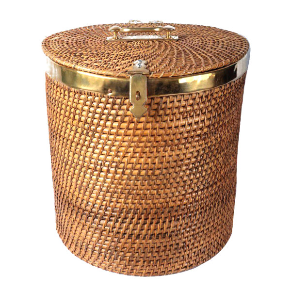 Traditional Cane Laundry cum Storage Basket (Round 16")
