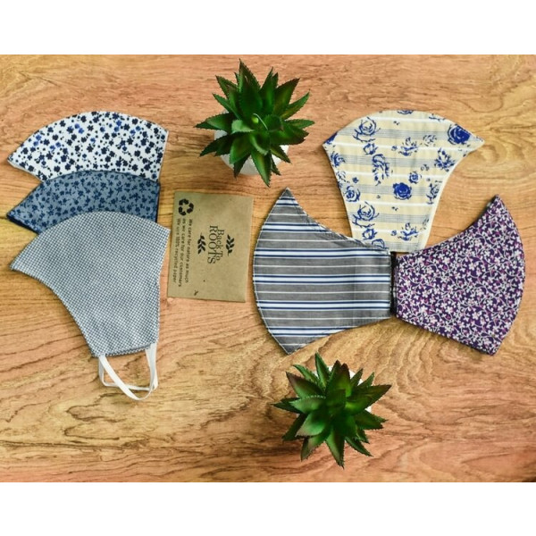Cotton Face Masks | Reusable | Washable | Pack of Assorted 6