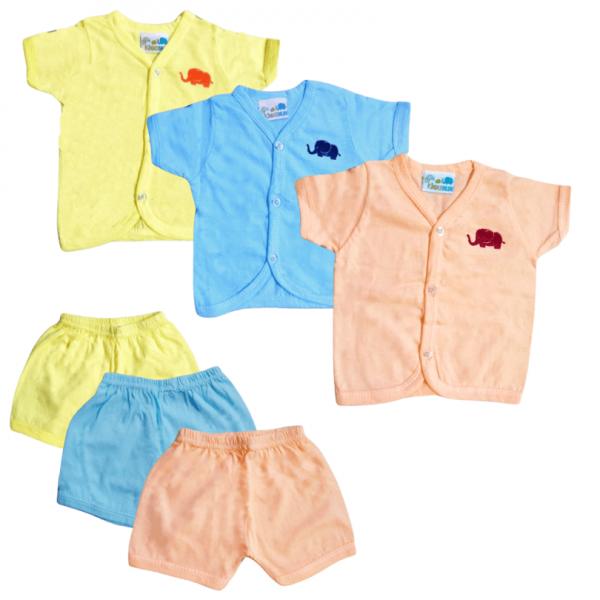 Kindermum Cotton Wear- Jabla Shorts Blue,Orange,Yellow (set of 3) 