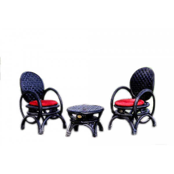 De'Dzines Handcrafted Eco-Friendly Arm Chair & Low Coffee Table Furniture Set for Living Room / Garden / Patio / Terrace / Bar / Pool Side (Set of 2+1) Indoor / Outdoor