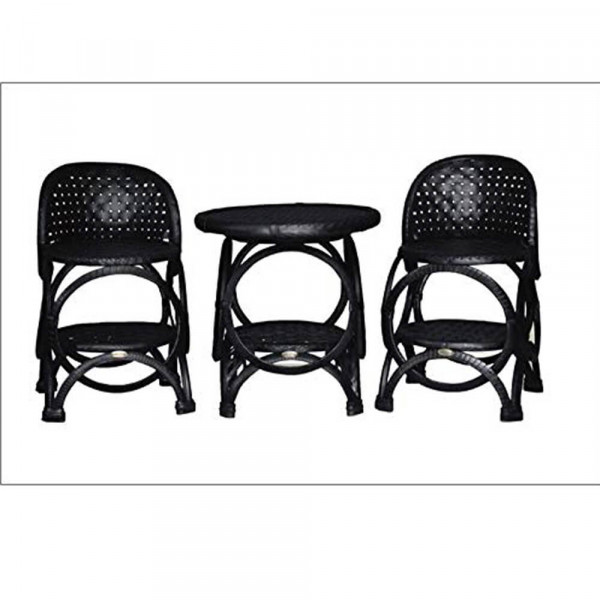 De'Dzines Handcrafted Eco-Friendly High Bar Chair & High Tea Table 25"  Furniture Set for Living Room / Garden / Patio / Terrace / Bar / Pool Side (Set of 2+1) Indoor / Outdoor