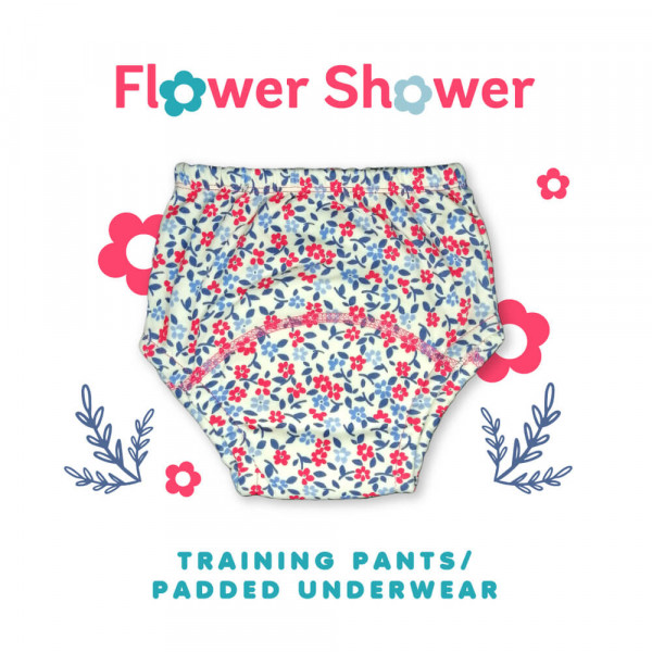 Flower Shower- Cotton-Padded pull up Training pants/ Padded Underwear