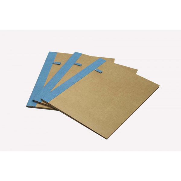 A4 File Folder- Set of 3 (Solid Blue)