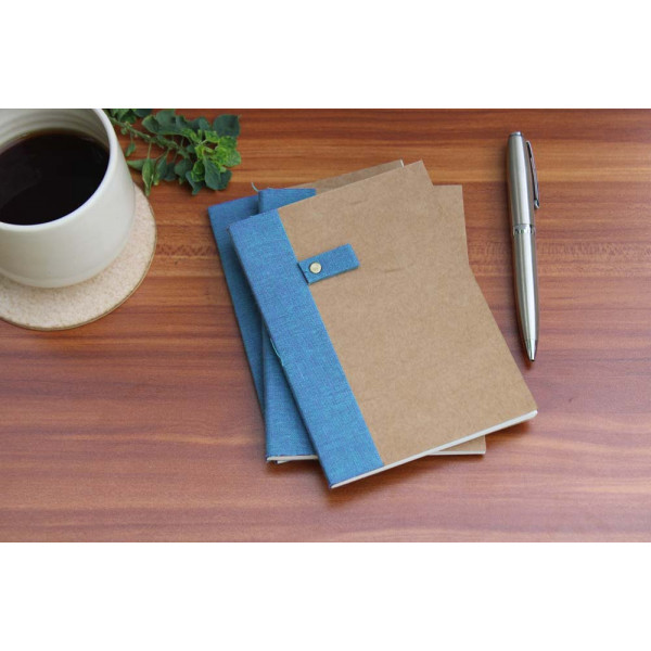 A6 Paperback Notebook - Set of 3 (Solid Blue)