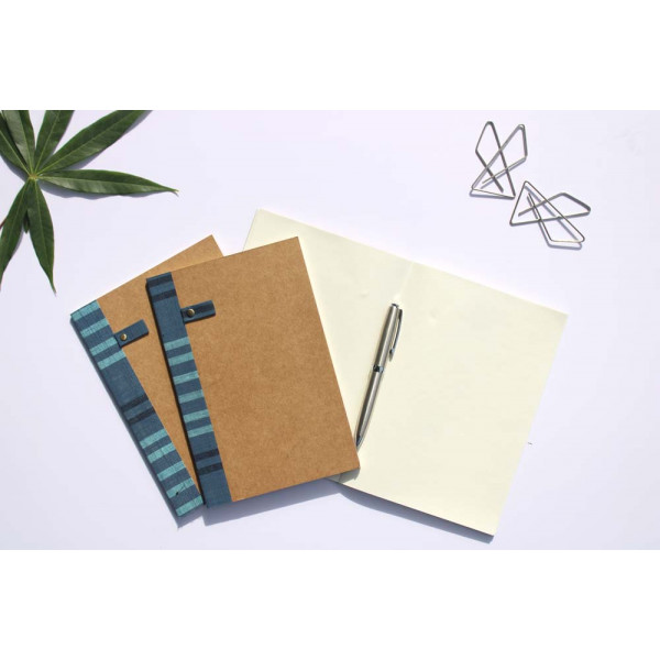 A5 Paperback Notebook - Set of 3 (Blue Double Line)