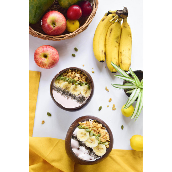 Coconut Bow Super Jumbo - Set of 2, Eco-friendly ( Handcrafted from Original Coconut Shells) & 100% Natural