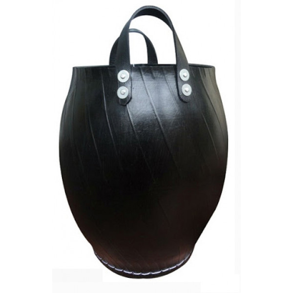 De'Dzines Unbreakable Barrel Large Rubber Planters of Height 17 inches with Rubber Handle Indoor / Outdoor