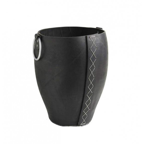 De'Dzines Unbreakable Barrel Large Rubber Planters of Height 18 inches with Steel Handle Indoor / Outdoor
