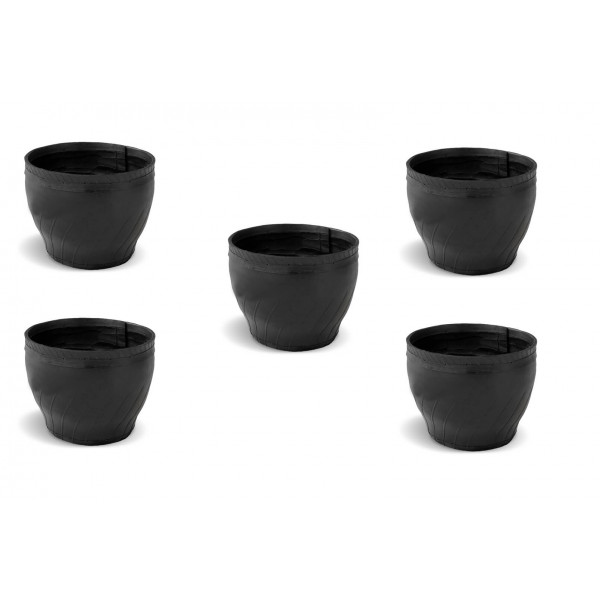 De'Dzines Unbreakable Classic Pot Rubber Planters of Height 11 inches (Set of 5) Indoor / Outdoor
