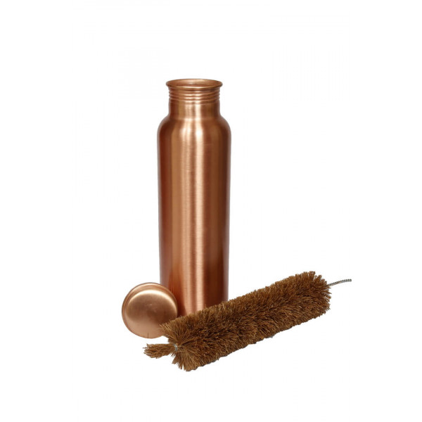 Taal Mell Plain Copper Bottle 1 Ltr Copper Purity Guarantee Certificate, Free Cotton Bag 