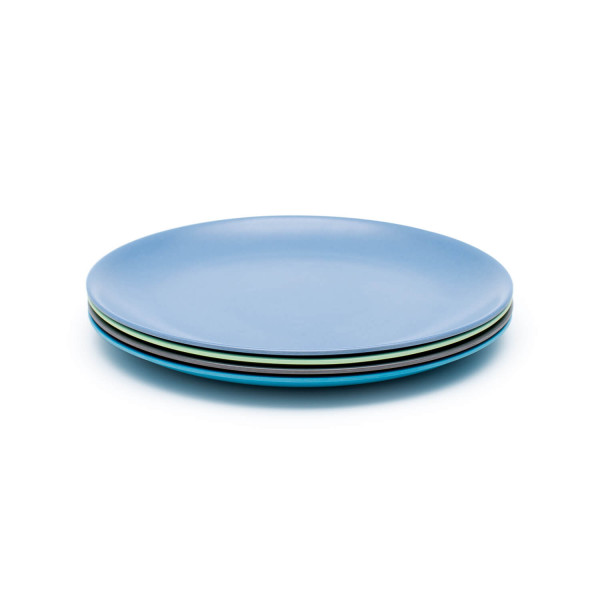 Set of 4 Bamboo Dinner plates for Babies, Toddler, kids & big-Kids - Coastal
