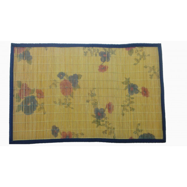 Bamboo Table Runner Blue Flowers Digital Print (30 x 135 cms) 