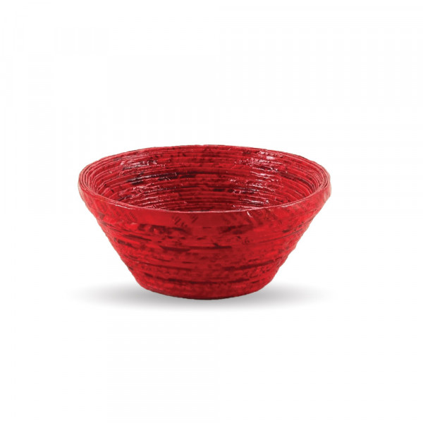 Rolled Round Bowl - XX Small (Red)