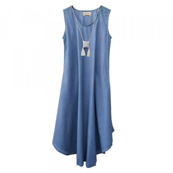Simplicity Dress Bamboo Silk -INDIGO
