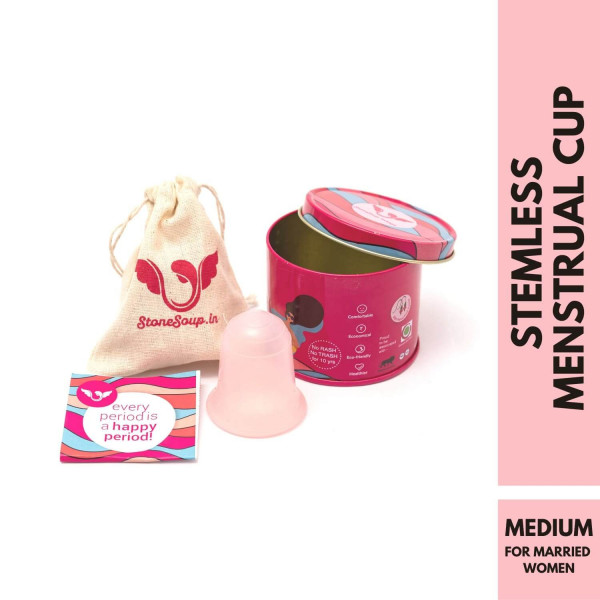 Stonesoup Wings Fuschia Menstrual Cup is a Regular Cup of medium softness